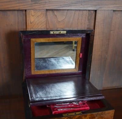 Victorian Walnut Jewellery Box SAI3101 Antique Boxes 9