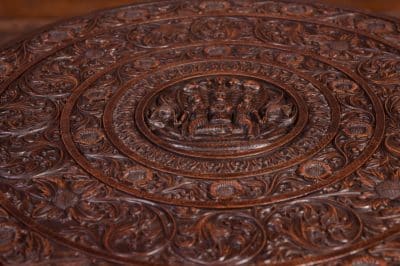 Carved Anglo Indian Elephant Side Table SAI1822 Antique Furniture 18