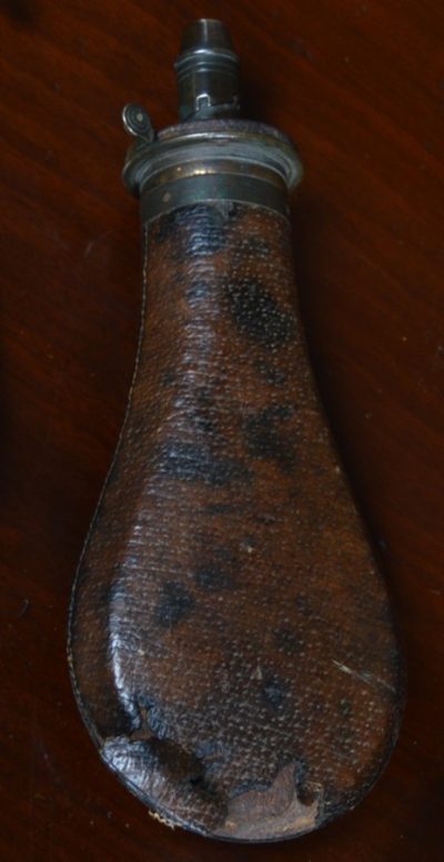 19th Century Leather Powder Flask SAI3137 - Image 6