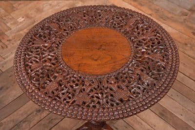 Burmese Carved Occasional Table SAI2079 - Image 5