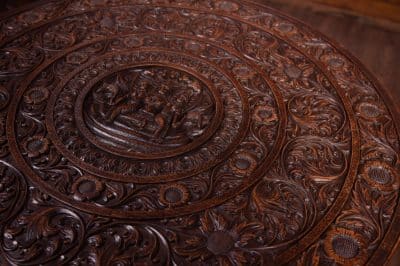 Carved Anglo Indian Elephant Side Table SAI1822 - Image 14