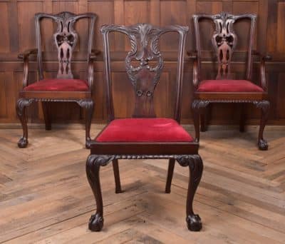 Set Of 8 Mahogany Chippendale Style Dining Chairs SAI1958 Antique Chairs 25