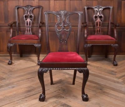 Set Of 8 Mahogany Chippendale Style Dining Chairs SAI1958 - Image 23
