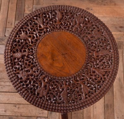 Burmese Carved Occasional Table SAI2079 - Image 4
