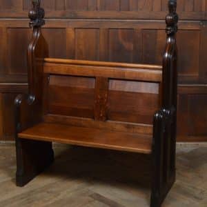Victorian Gothic Style Oak Pew SAI3109 Antique Chairs