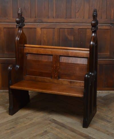 Victorian Gothic Style Oak Pew SAI3109 Antique Chairs 3