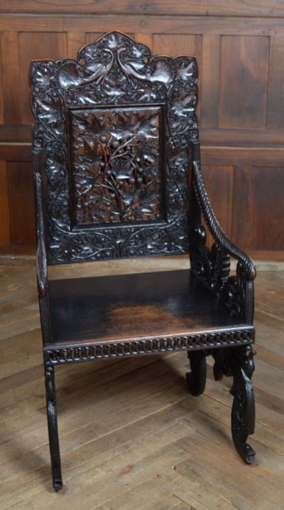 Oriental Hardwood Arm Chair SAI3117