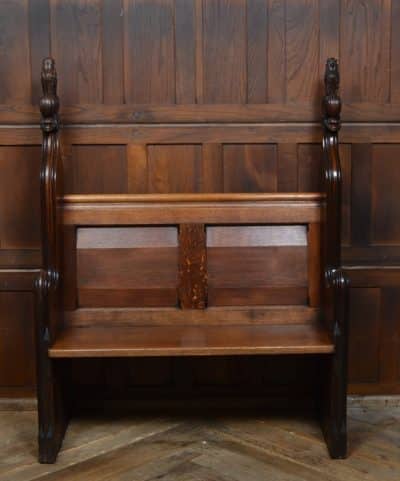 Victorian Gothic Style Oak Pew SAI3109 Antique Chairs 6