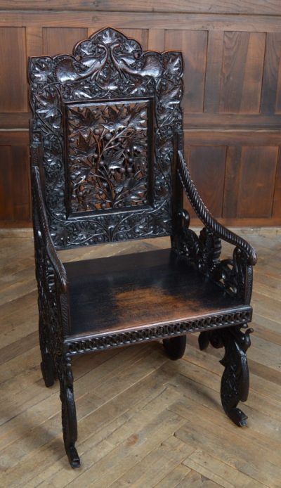 Oriental Hardwood Arm Chair SAI3117 Antique Chairs 22