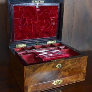 Victorian Walnut Jewellery Box SAI3101 Antique Boxes