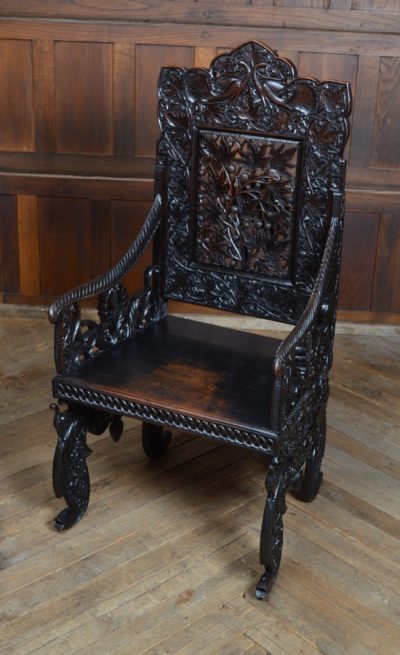 Oriental Hardwood Arm Chair SAI3117 Antique Chairs 21