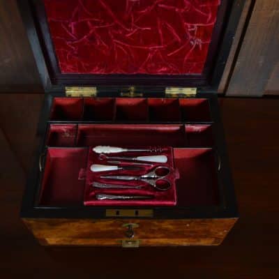 Victorian Walnut Jewellery Box SAI3101 - Image 14