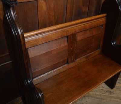 Victorian Gothic Style Oak Pew SAI3109 - Image 16