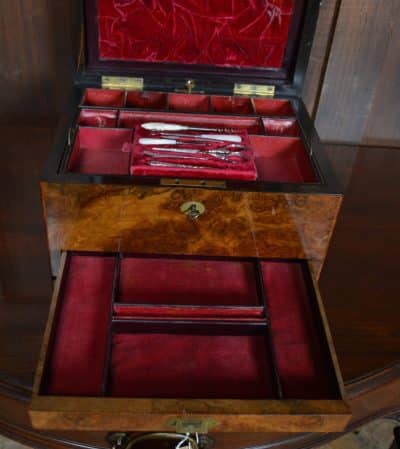 Victorian Walnut Jewellery Box SAI3101 Antique Boxes 15