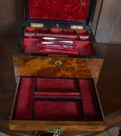 Victorian Walnut Jewellery Box SAI3101 - Image 13