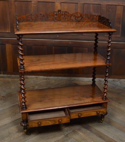 Victorian 3 Tier Walnut Whatnot SAI3111 - Image 16