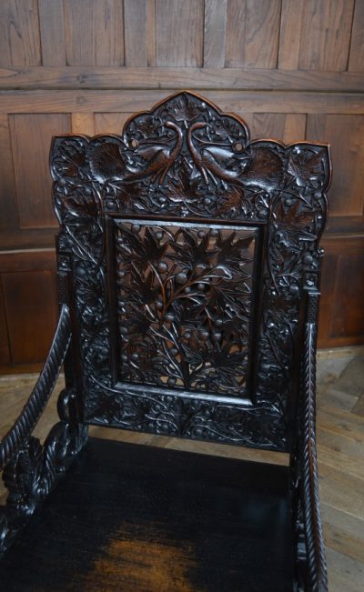 Oriental Hardwood Arm Chair SAI3117 - Image 17