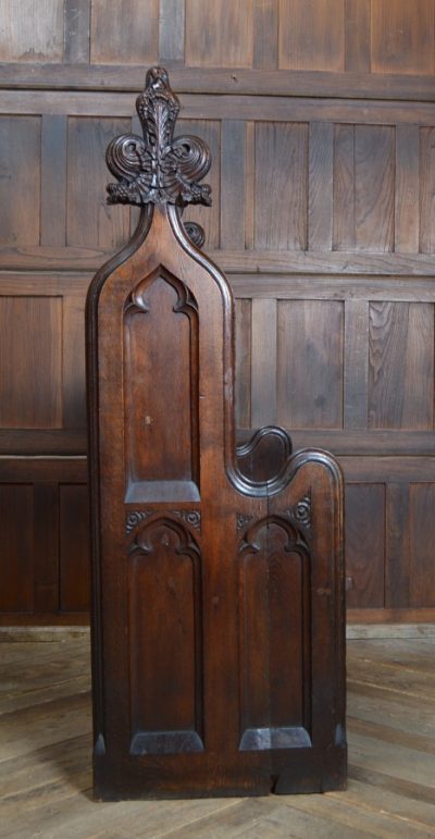 Victorian Gothic Style Oak Pew SAI3109 - Image 14