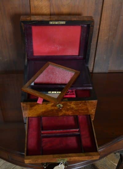 Victorian Walnut Jewellery Box SAI3101 Antique Boxes 13