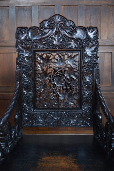 Oriental Hardwood Arm Chair SAI3117 - Image 15