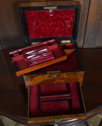Victorian Walnut Jewellery Box SAI3101 - Image 10