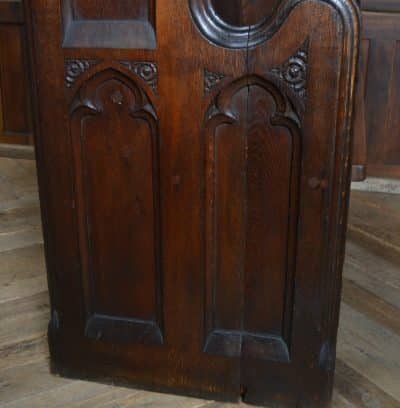 Victorian Gothic Style Oak Pew SAI3109 - Image 12