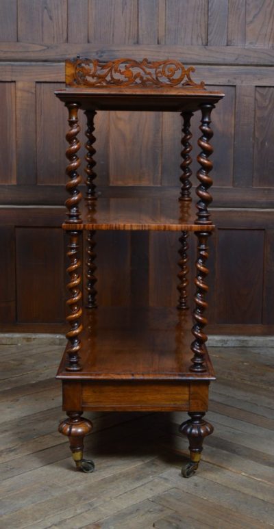 Victorian 3 Tier Walnut Whatnot SAI3111 - Image 13