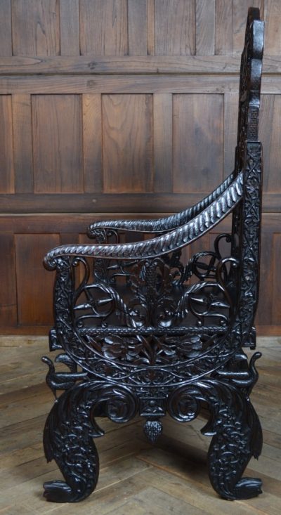 Oriental Hardwood Arm Chair SAI3117 Antique Chairs 16