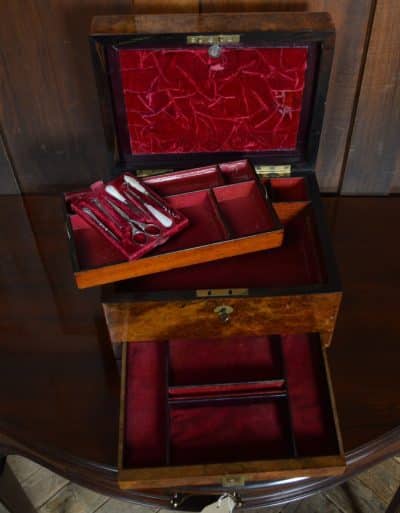 Victorian Walnut Jewellery Box SAI3101 - Image 9