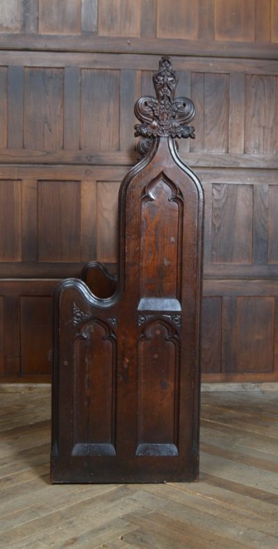 Victorian Gothic Style Oak Pew SAI3109 - Image 9