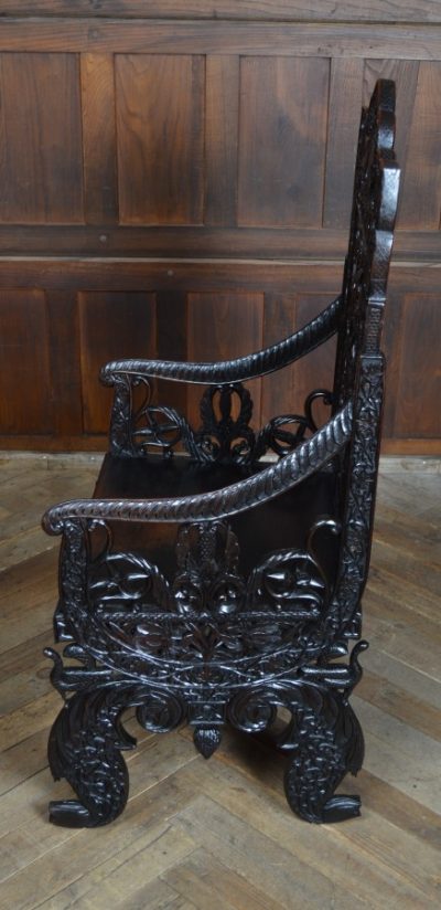 Oriental Hardwood Arm Chair SAI3117 Antique Chairs 12