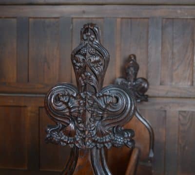 Victorian Gothic Style Oak Pew SAI3109 Antique Chairs 7