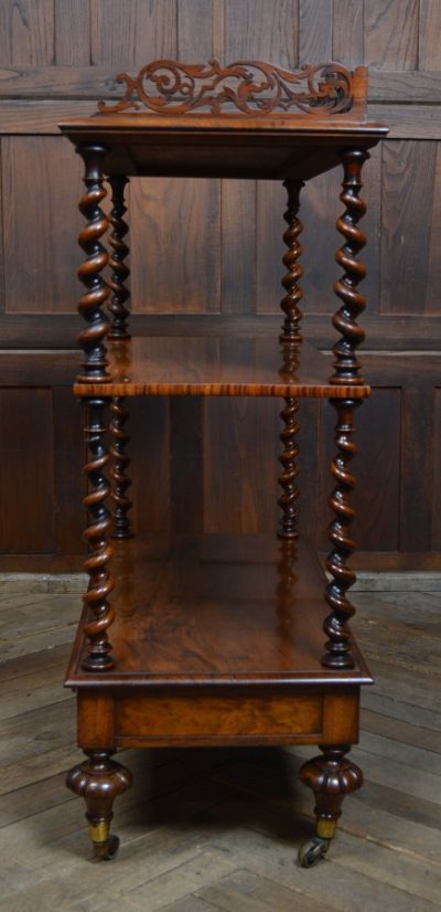 Victorian 3 Tier Walnut Whatnot SAI3111 - Image 7