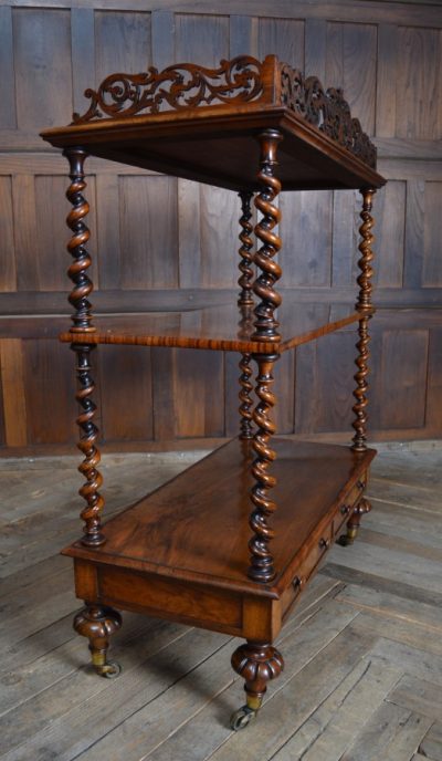 Victorian 3 Tier Walnut Whatnot SAI3111 Antique Bookcases 6