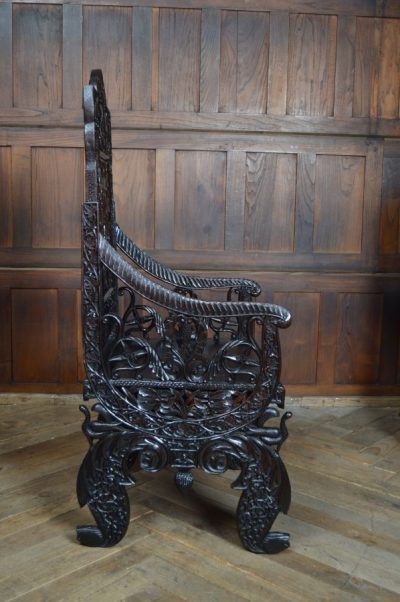 Oriental Hardwood Arm Chair SAI3117 Antique Chairs 6
