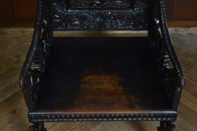 Oriental Hardwood Arm Chair SAI3117 Antique Chairs 5