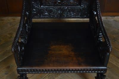 Oriental Hardwood Arm Chair SAI3117 - Image 3