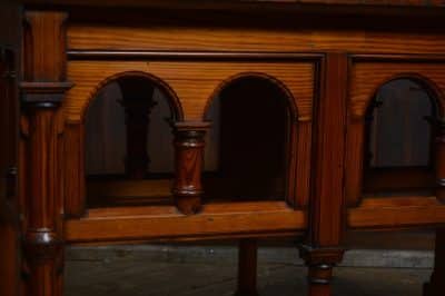 Victorian Pitch Pine Gothic Style Table SAI3112 Antique Furniture 8
