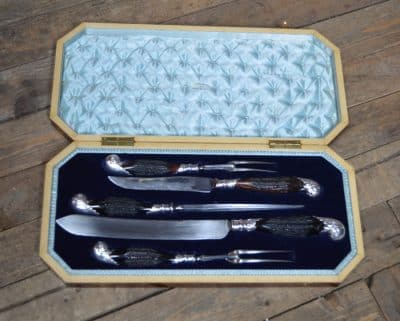 Walker & Hall Carving Set SAI3128 Antique Knives 3