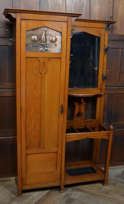 Arts And Crafts Oak Hall Stand/ Robe SAI3110 - Image 13