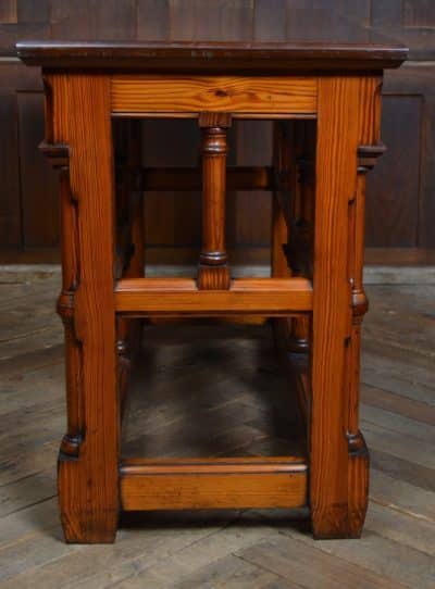 Victorian Pitch Pine Gothic Style Table SAI3112 - Image 3