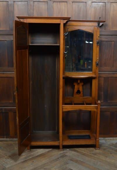 Arts And Crafts Oak Hall Stand/ Robe SAI3110 - Image 12