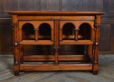 Victorian Pitch Pine Gothic Style Table SAI3112 - Image 2