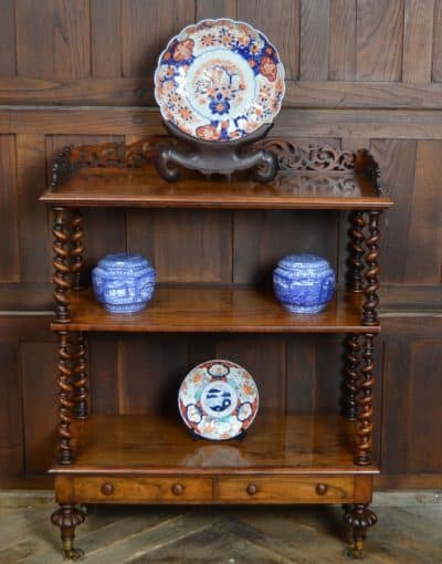 Victorian 3 Tier Walnut Whatnot SAI3111 Antique Bookcases 5