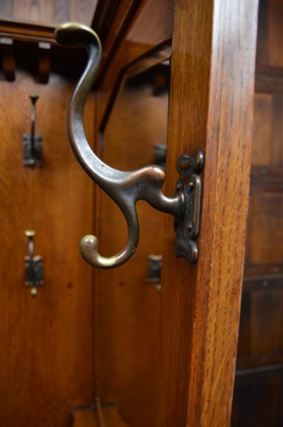 Arts And Crafts Oak Hall Stand/ Robe SAI3110 - Image 8