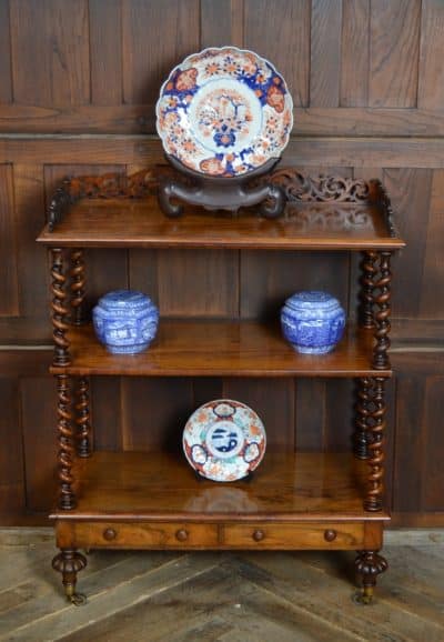 Victorian 3 Tier Walnut Whatnot SAI3111 Antique Bookcases 3