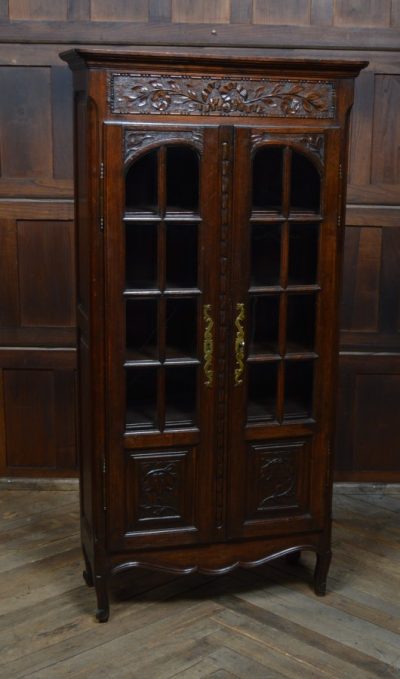 French Victorian Oak Bookcase / Display Cabinet SAI3105 Antique Bookcases 4