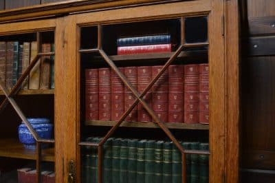 Edwardian Oak Bookcase / Display Cabinet SAI3127 Antique Bookcases 17