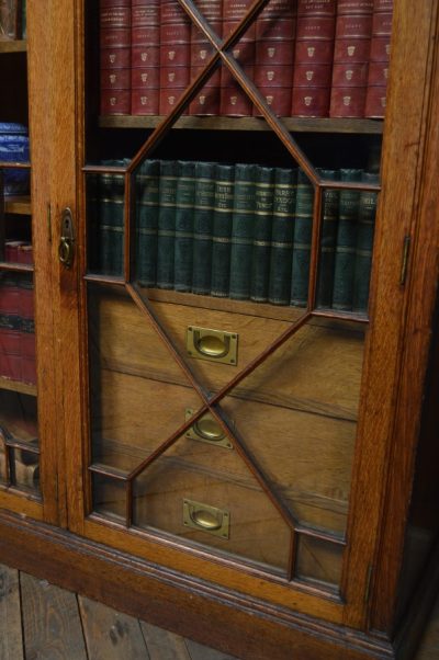 Edwardian Oak Bookcase / Display Cabinet SAI3127 Antique Bookcases 13