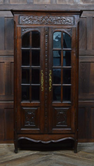 French Victorian Oak Bookcase / Display Cabinet SAI3105 - Image 4